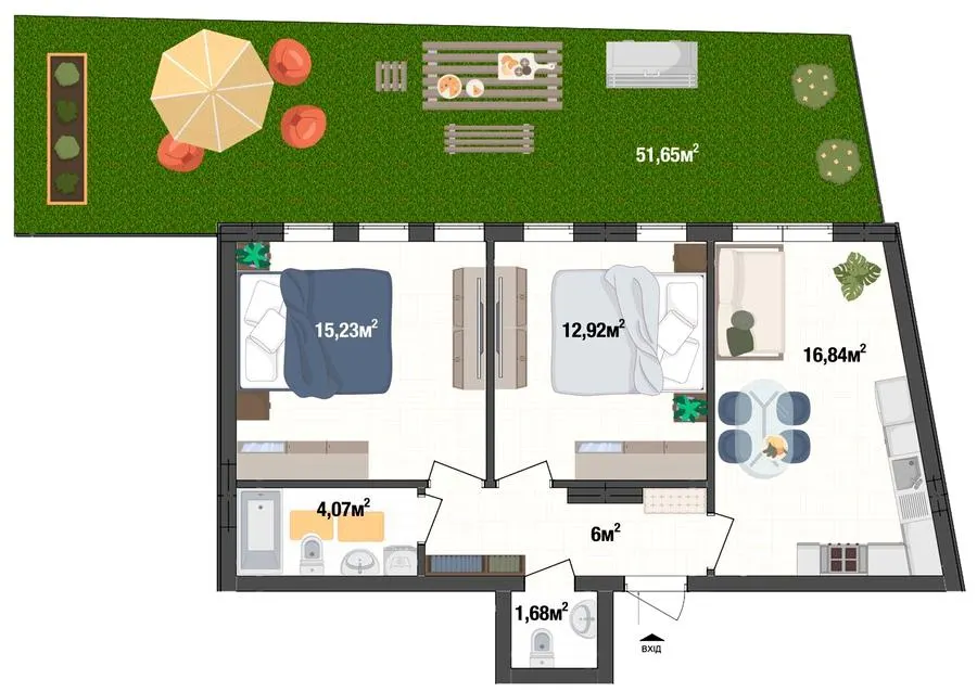 Клубний будинок Liverpool House — 57 м²
