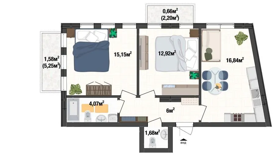 Клубний будинок Liverpool House — 58 м²