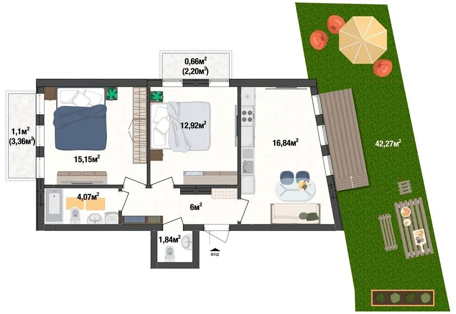 Клубний будинок Liverpool House — 59 м²
