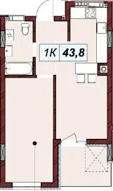 ЖК Бузковий 2 — 43.8 м²