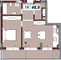 ЖК Бузковий 2 — 48.9 м²
