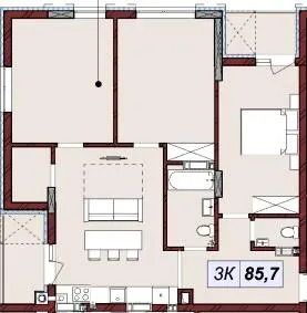 ЖК Бузковий 2 — 85.7 м²