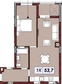 ЖК Бузковий 2 — 53.7 м²