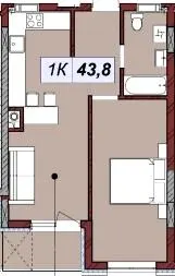 ЖК Бузковий 2 — 43.8 м²
