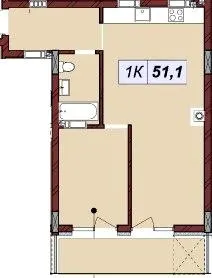 ЖК Бузковий 2 — 51.1 м²