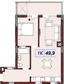 ЖК Бузковий 2 — 49.9 м²