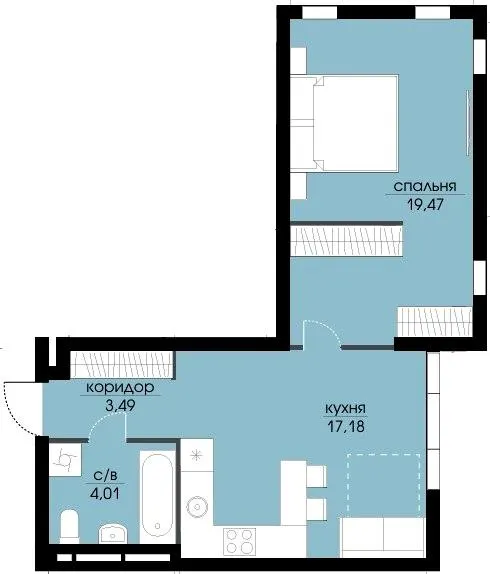 ЖК Echo Park — 44.2 м²