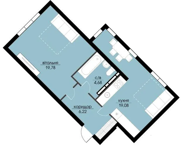 ЖК Echo Park — 49.8 м²