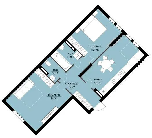 ЖК Echo Park — 60.8 м²