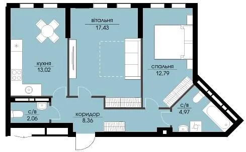 ЖК Echo Park — 58.6 м²