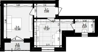 ЖК МОККО — 33.1 м²