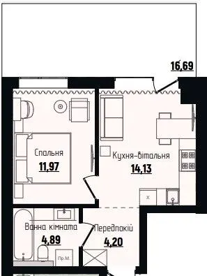 ЖК Затишний квартал — 40.2 м²