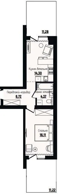 ЖК Затишний квартал — 48.3 м²