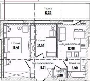 ЖК Затишний квартал — 64.9 м²