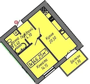 ЖК СКАНДИНАВІЯ — 46.3 м²