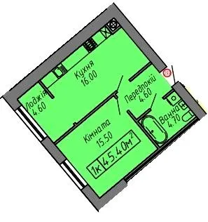 ЖК СКАНДИНАВІЯ — 45.4 м²