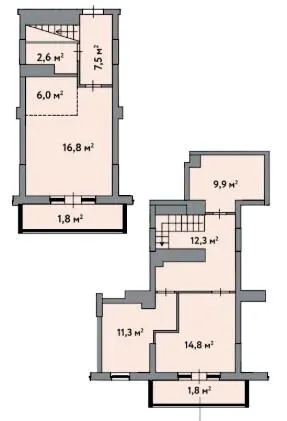 ЖК Krona Park II — 84.8 м²