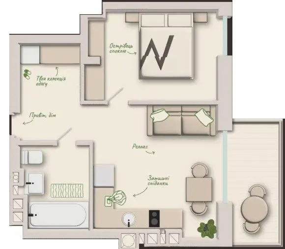 ЖК Woodside — 36.9 м²