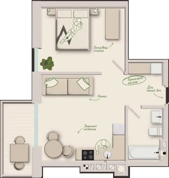 ЖК Woodside — 39.4 м²
