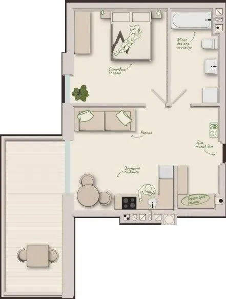 ЖК Woodside — 50.3 м²