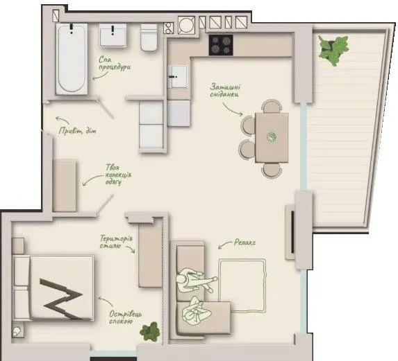 ЖК Woodside — 50.3 м²