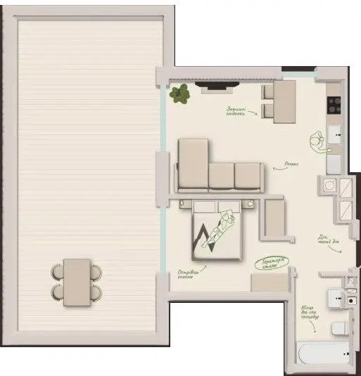 ЖК Woodside — 56.1 м²
