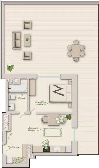 ЖК Woodside — 57.1 м²