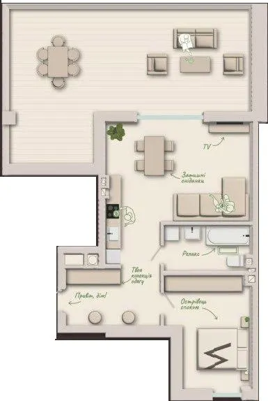 ЖК Woodside — 65 м²