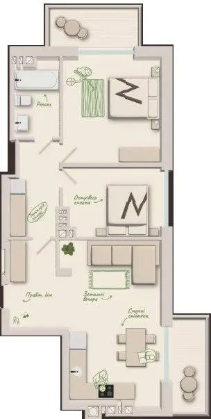 ЖК Woodside — 71.9 м²