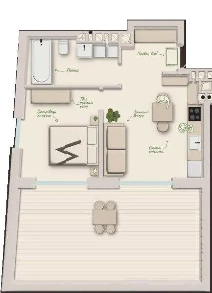 ЖК Woodside — 51.8 м²