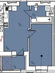 1-кімнатна квартира, 40 м², вул. Червонія, Рівне — фото 1