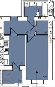 1-кімнатна квартира, 42 м², вул. Червонія, Рівне — фото 1