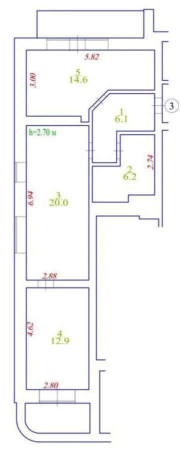 Клубний будинок Light Residence — 62.7 м²