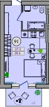 ЖК Smart House — 28.6 м²