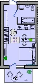 ЖК Smart House — 28.5 м²