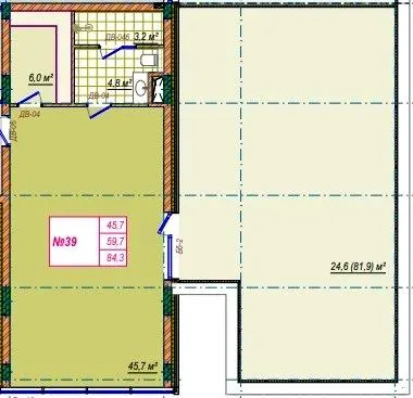 Апарт-комплекс Crystal Hills — 84.3 м²