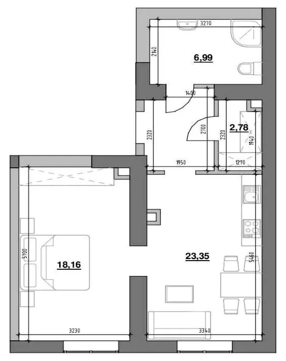 ЖК Шенген — 53.8 м²