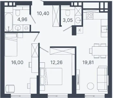 ЖК Шелест — 66.5 м²