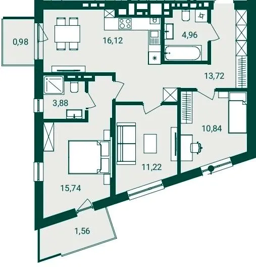 ЖК Novatsia — 78.2 м²