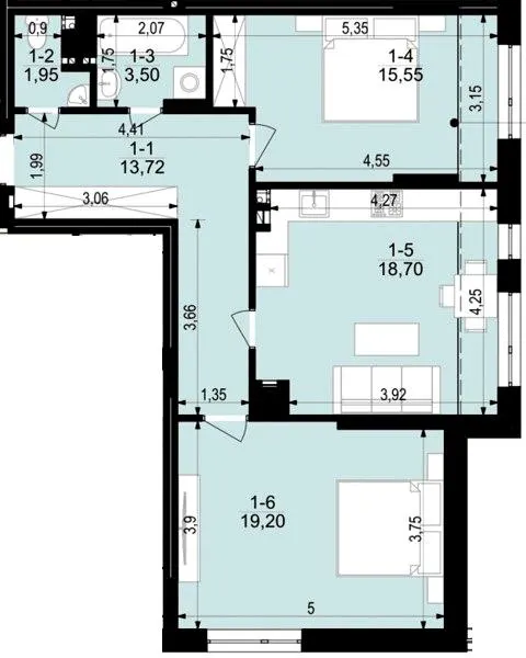 ЖК Преміум Дім — 72.6 м²