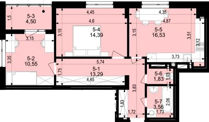 ЖК Преміум Дім — 64.7 м²