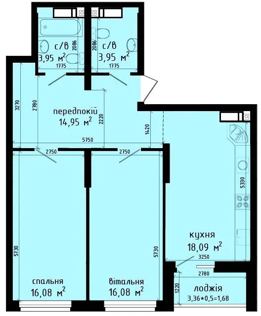 ЖК Авеню 42 — 74.8 м²