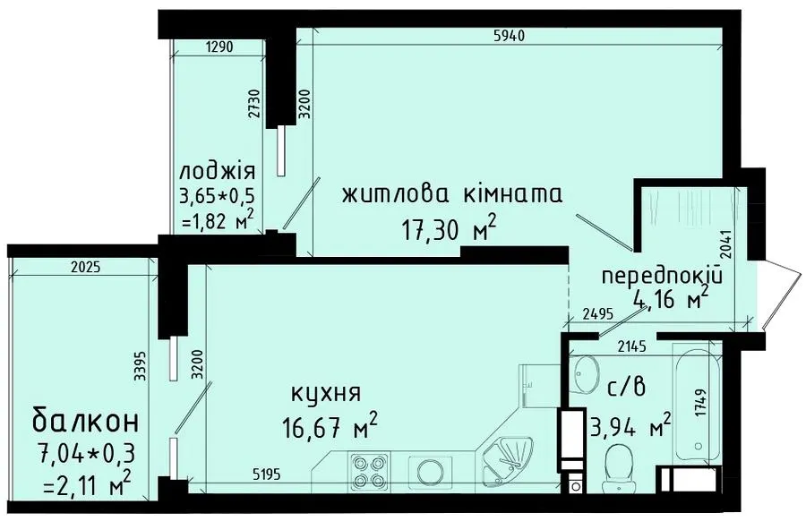 ЖК Авеню 42 — 46 м²