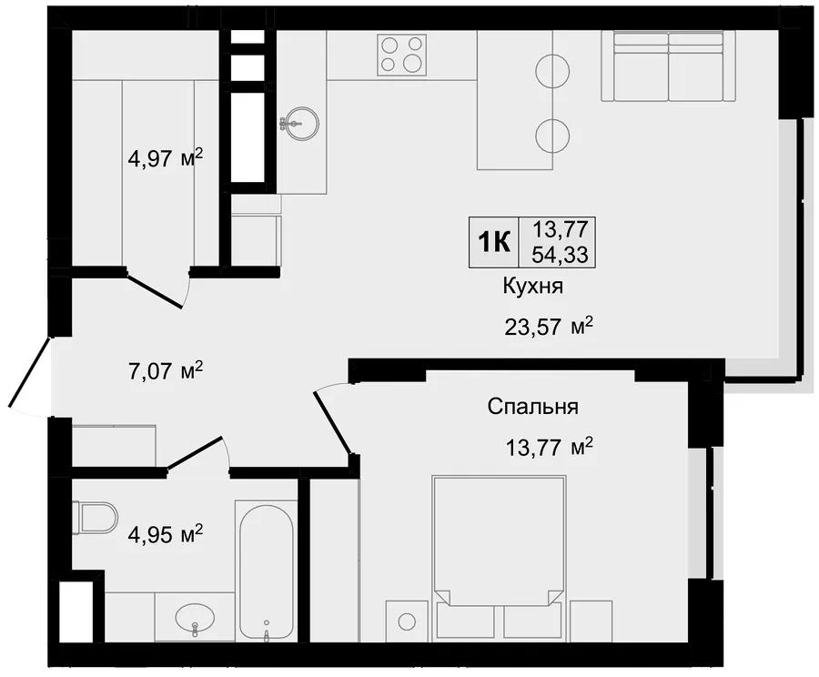 HILLTOP — 54.3 м²