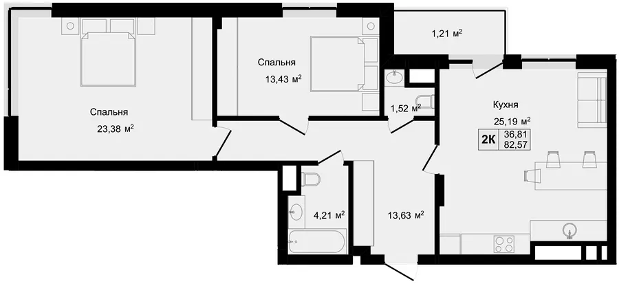 HILLTOP — 82.6 м²