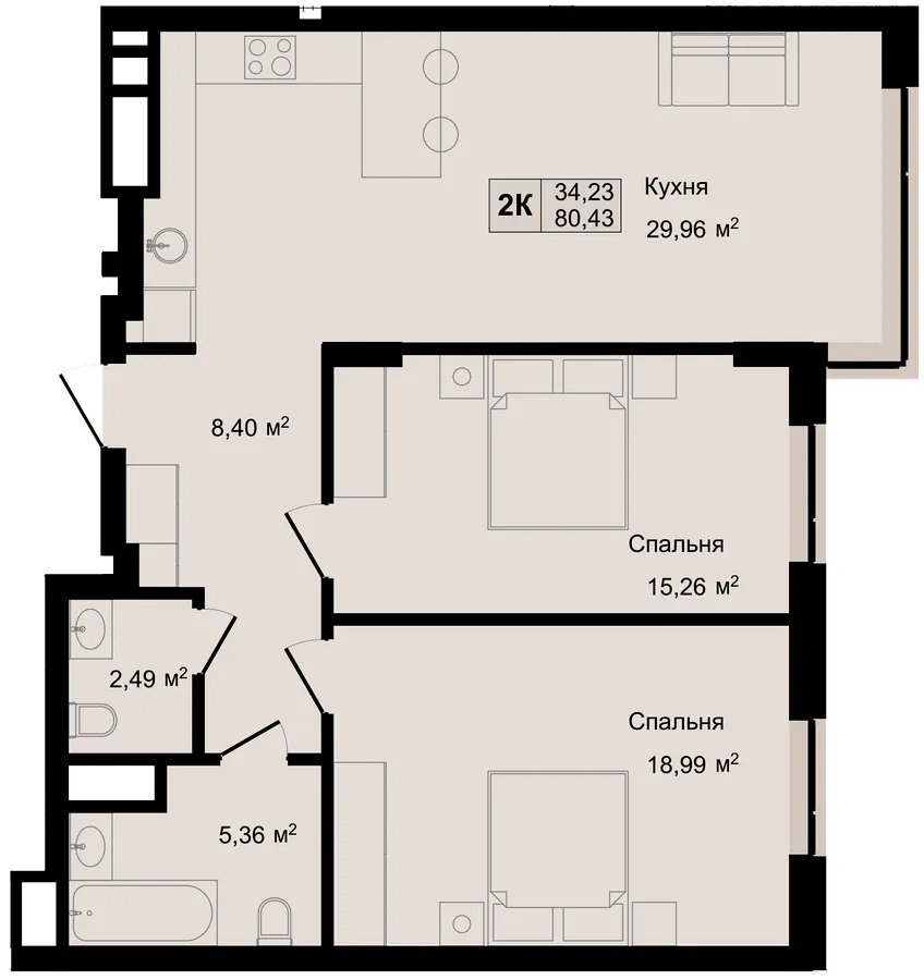 HILLTOP — 80.4 м²