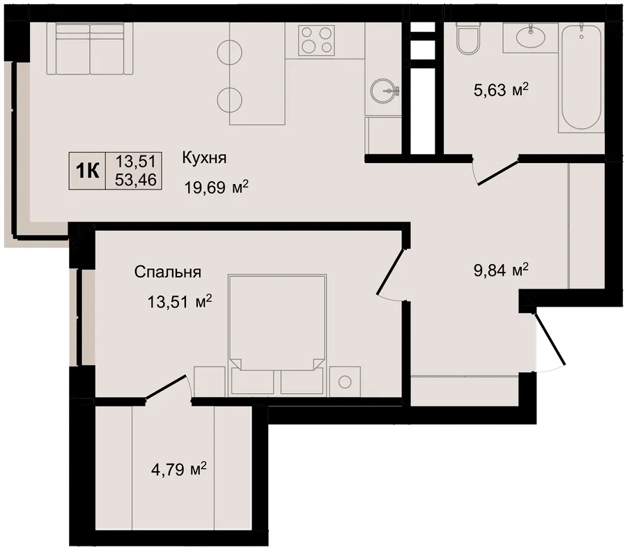 HILLTOP — 53.5 м²