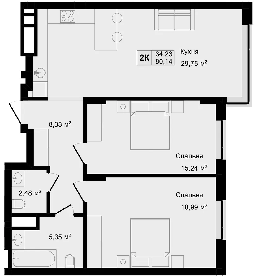HILLTOP — 80.1 м²