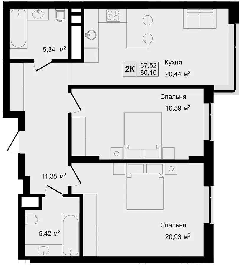 HILLTOP — 80.1 м²