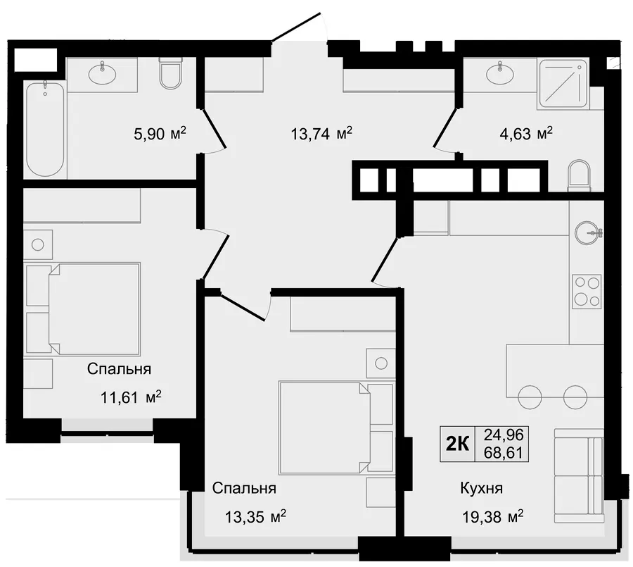 HILLTOP — 68.6 м²